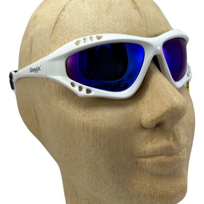 Glogglz Finz White polarised watersports sunglasses