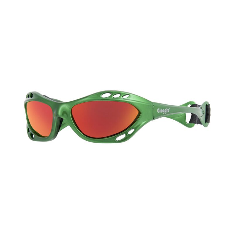 Glogglz® Rayz Polarised Sports Sunglasses – Green | UV400 Protection, Anti-Fog & Secure Fit – Sunglasses | Glogglz