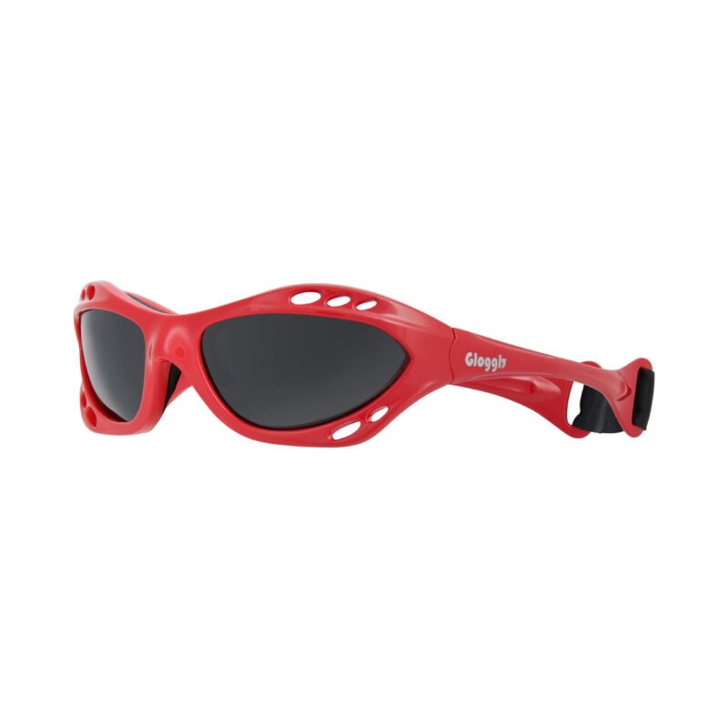 Glogglz® Rayz Polarised Sports Sunglasses – Red | UV400 Protection, Anti-Fog & Secure Fit – Sunglasses | Glogglz