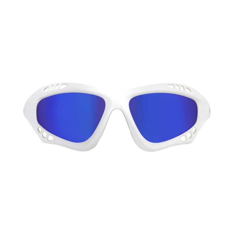 Glogglz® Finz Polarised Sports Sunglasses – White | UV400 Protection, Anti-Fog & Secure Fit – Sunglasses | Glogglz