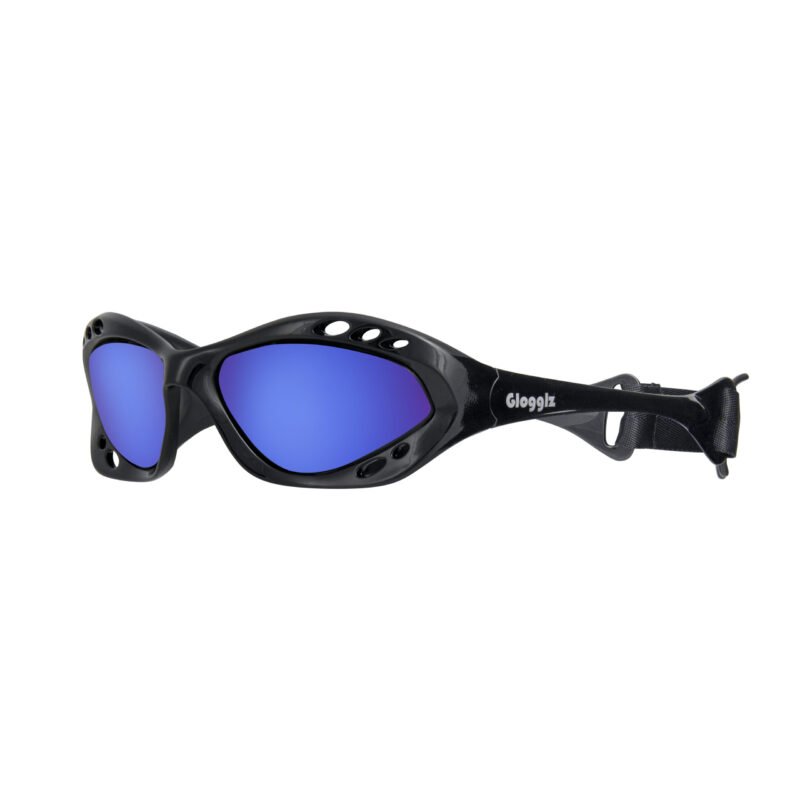 Glogglz® Finz Polarised Sports Sunglasses – Black | UV400 Protection, Anti-Fog & Secure Fit – Sunglasses | Glogglz
