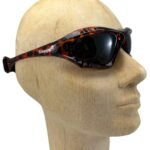Glogglz® Finz Polarised Sports Sunglasses – Brown / Leopard | UV400 Protection, Anti-Fog & Secure Fit