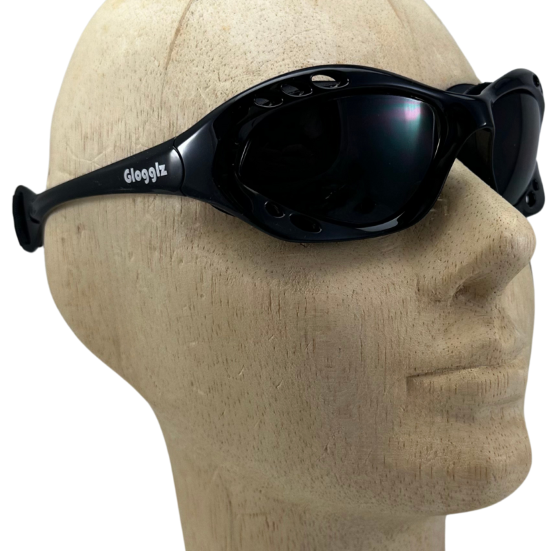 Glogglz® Cudaz Swim Goggles – Black | UV400 Protection, Anti-Fog & Adjustable Strap – Diving glasses | Glogglz